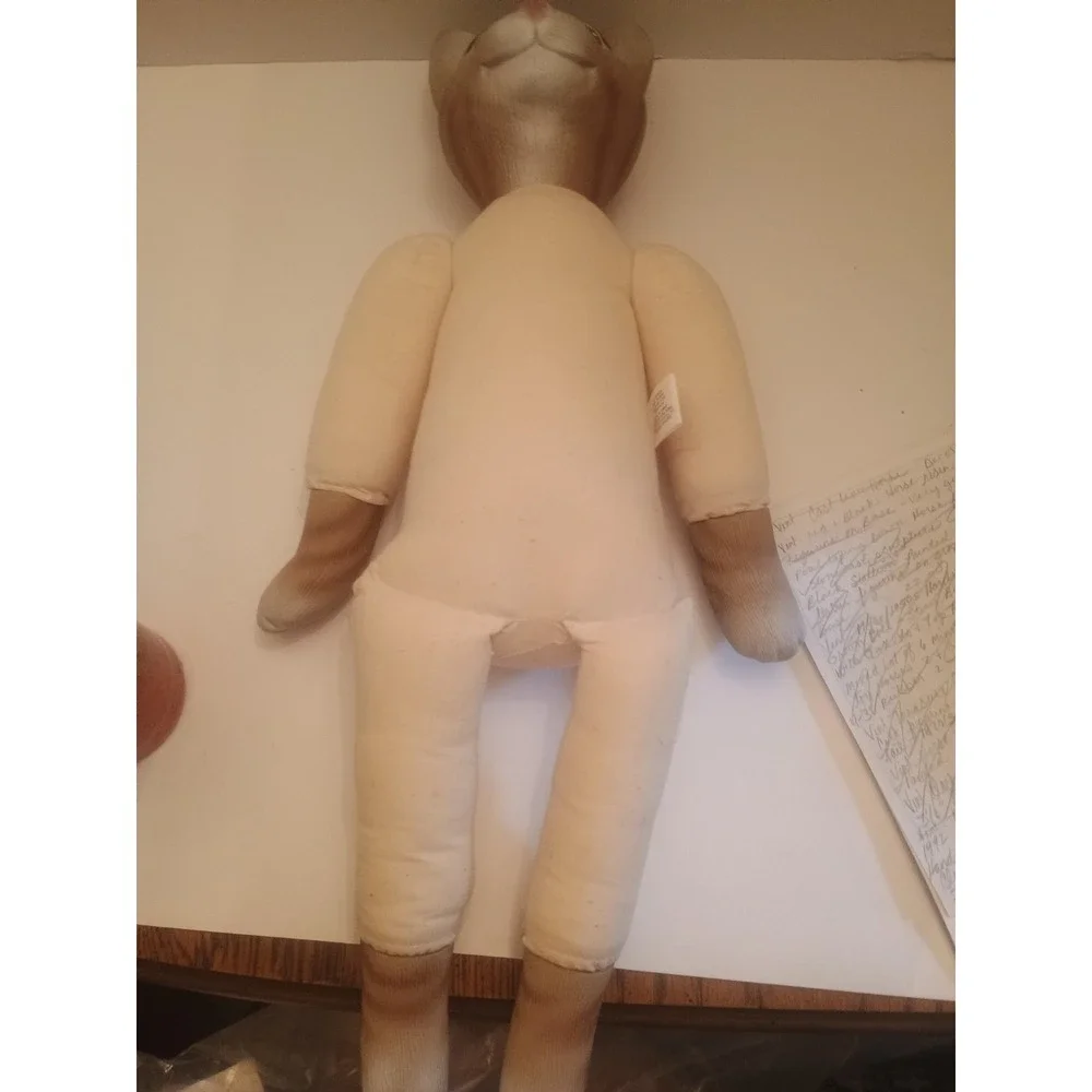 Vintage Cat Doll with Resin Head Hands & Feet 21 Tall & Pattern to Make Clothes